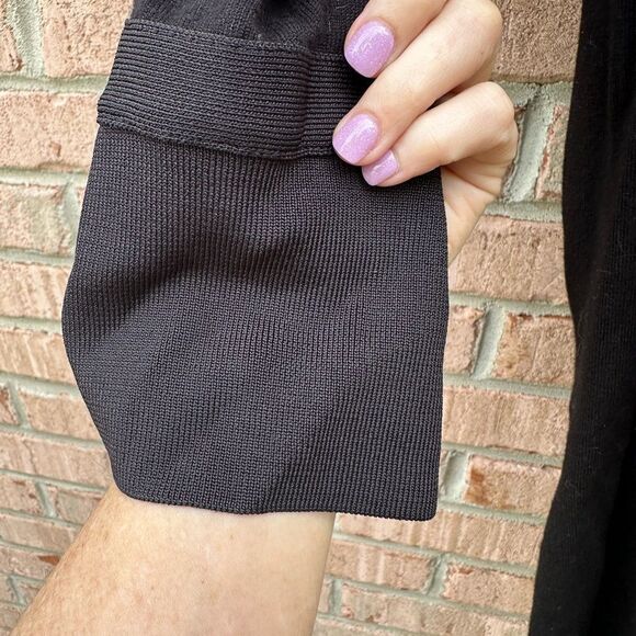 WHBM 3/4 Length Black Open Front Cardigan - Picture 5 of 10